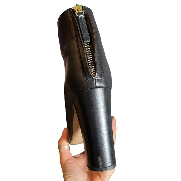 J.Crew Adele Leather Ankle Heel Boots, Zipper Closure, Black, Size 8.5 - Picture 5 of 13